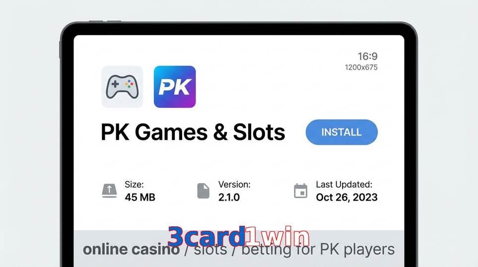 Game list for 3Card1win gameapk section